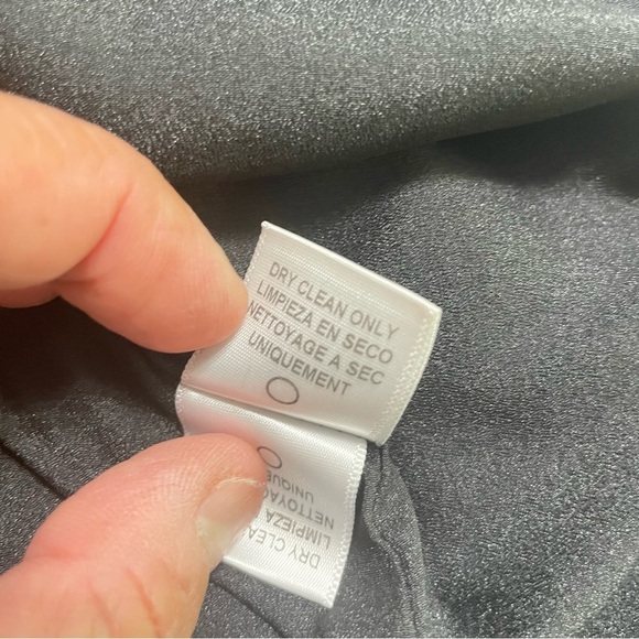 LAVENDER BROWN Solid Teal 100% Silk Zipper Print Dress size Small - Picture 11 of 13